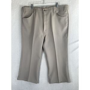 VTG Levis 517 Pants Mens 44x30 42x21 ACTUAL Beige Twill Dacron Polyester 90s